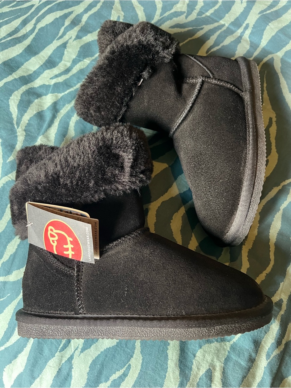 Lamo Black Fur Boots